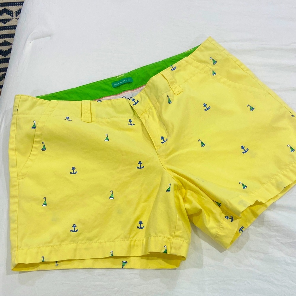 Lilly Pulitzer Yellow Nautical Print Women's Shorts
 Sz. 8